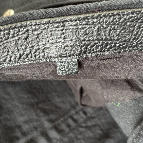 Chrome Hearts Green and Leopard Cross Patches Jeans Black Size 36 - Picture 12 of 15